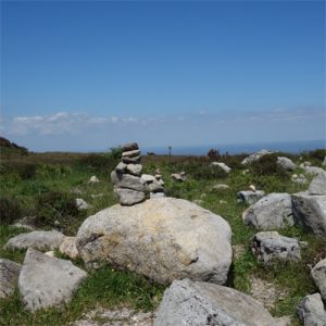 Pebbles in a landscape. Timemanagement. 