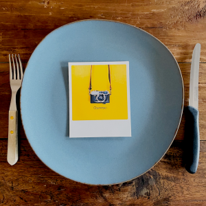 The Photo Diet. Plate with a photo on it. 